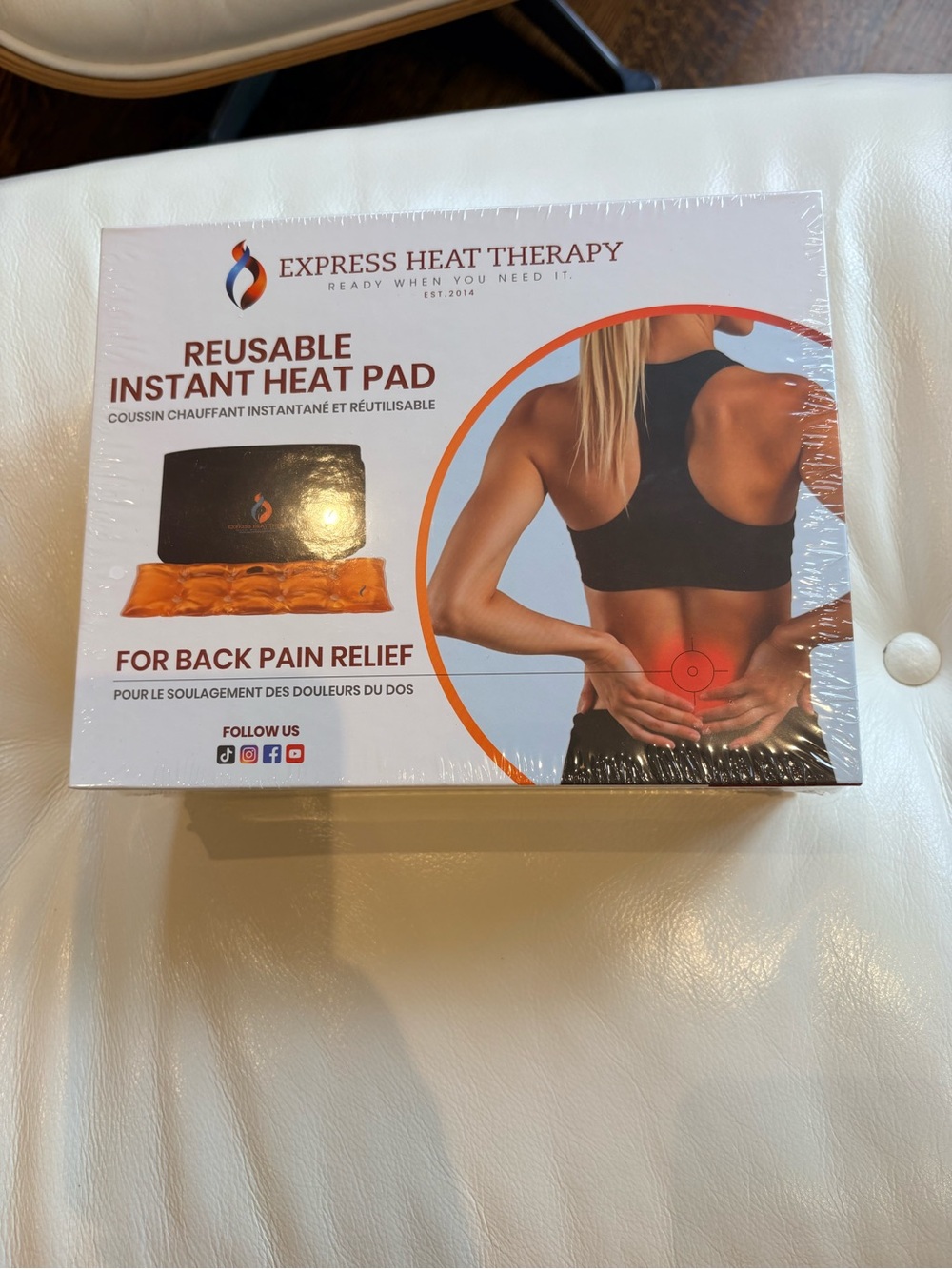 Reusable Instant Heat Pad – Black and Orange